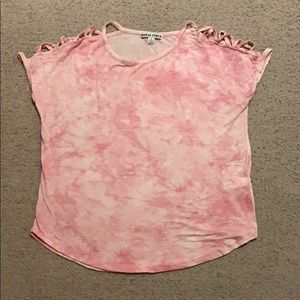 Pink and White Tie-Dye T-Shirt